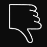 Thumbs down visual graphic