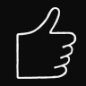 Thumbs up visual graphic